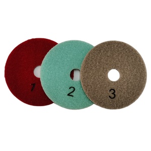 Tampons <span class=keywords><strong>de</strong></span> polissage humides à 3 étapes en résine <span class=keywords><strong>de</strong></span> <span class=keywords><strong>4</strong></span> pouces <span class=keywords><strong>pour</strong></span> le polissage des carreaux, du granit et du quartz OEM - Product Image 1