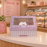 Boîte en carton OEM personnalisée avec fenêtre transparente découpée et revêtement biodégradable pour la vente au détail et la vente en gros des marques éco-responsables
