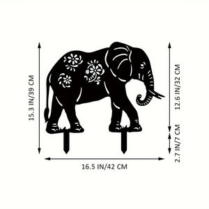 Letreros de <span class=keywords><strong>Elefante</strong></span> de Metal Personalizados Al por Mayor, Decoración Artística para Jardín, <span class=keywords><strong>Estaca</strong></span> Oxidada para Exteriores, Adornos de Jardín - Product Image 6
