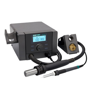 Station de dessoudage numérique Quick 709D+ avec température réglable et fer à souder à trois canaux et pistolet à air chaud - Product Image 3