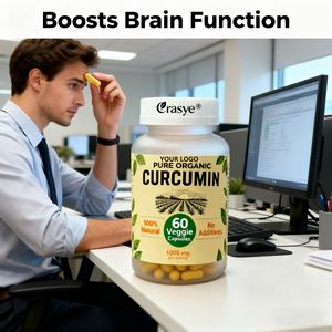 Oem/odm 1000 טבעי mg כמוסות כורכום כורכום-95% cuminoids & bioperine תמצית פלפל שחור עבור משותף & בריאות חיסונית - Product Image 6