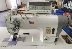 Machine à coudre industrielle Brother 8450 d'occasion, fabriquée au Japon, à double aiguille et point noué, avec barre d'aiguille fendue, série haute vitesse, très demandée en 2022 - Product Image 2