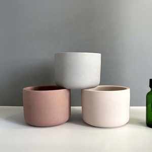 Luxury <b>Empty</b> Wholesale Custom 8 Oz Matte Ceramic Candle Containers Colorful Candle <b>Jar</b> Holder in Bulk - Product Image 1