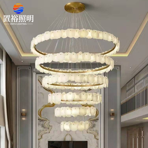Lampadario in Marmo Personalizzato per Villa e Scale con Controllo Interruttore, Illuminazione Bianco Caldo, Fornitore Professionale - Product Image 4