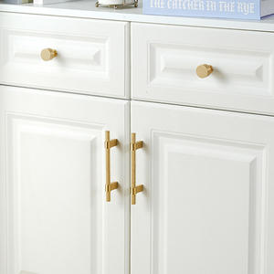 Manija de cobre pequeña de un solo agujero, manija de Puerta Dorada larga de latón puro para baño, Cocina, Diseño Simple novedoso para armario - Product Image 6