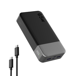พาวเวอร์<span class=keywords><strong>แบ</strong></span>งค์ 65W 20000mAh แล็ปท็อป<span class=keywords><strong>แบ</strong></span>บพกพาเครื่องชาร์จ PD QC ชาร์จเร็วพร้อมพอร์<span class=keywords><strong>ต</strong></span> USB 4 พอร์<span class=keywords><strong>ต</strong></span>สำหรับแมคบุค ไอแพดแท็บเล็<span class=keywords><strong>ต</strong></span>ไอโฟน ซัมซุง - Product Image 1