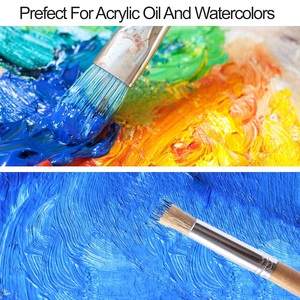 Set di 12 Pennelli Artistici di Diverse Dimensioni con Setole 100% Naturali di Cinghiale per <span class=keywords><strong>Pittura</strong></span> Artistica, <span class=keywords><strong>Pittura</strong></span> Artigianale e Acquerello - Product Image 5