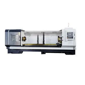 China Automatic metal lathe machine CK6180 with hard guide way flat bed CNC lathe machine