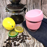 Nouveautés Gobelets en verre à café sous vide isolés multicolores à sublimation personnalisables avec couvercle et gel de silice