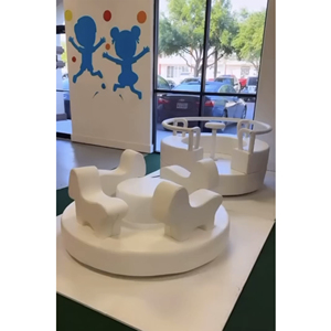 Manège Électrique Blanc pour Enfants, Capacité 4 Personnes, Utilisation Intérieure/Extérieure, Idéal pour Parcs d'Attractions, Fêtes et Location – Nouveauté Promotionnelle - Product Image 1