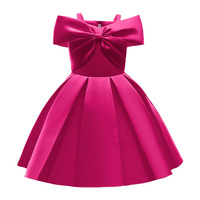 Robe de princesse plissée pour enfant, robe de princesse, robe de couleur unie, sans bretelles, nouvelle collection 2022
