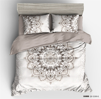 Vente chaude 4 pièces motif de pierre impression housse de couette ensemble de literie de luxe Queen Size