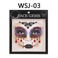 Heet nieuw product: Valentijnsdag, Pasen, Halloween kristallen diamanten strass stickers voor gezicht en ogen