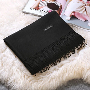 カシミヤショールスカーフカスタムロゴタッセル付き - Product Image 2