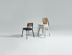 Venta caliente apilable de Metal marco de la Pu asiento Industrial silla muestra restaurante <span class=keywords><strong>Bistro</strong></span> Cafe Hotel marco de Metal Loft silla - Product Image 6