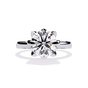 Anillo de Diamante Cultivado en Laboratorio con Corte de Pera y Doble Banda, Oro Sólido de 14k, 18k, Fabricado a Medida en Oro Rosa, Oro Amarillo, Oro Blanco - Product Image 2
