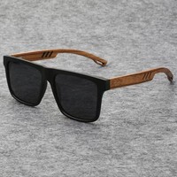 Vente en gros de lunettes design pour hommes, monture en caoutchouc avec logo personnalisé, lunettes de soleil polarisées, lunettes de soleil en bois de bambou avec étui