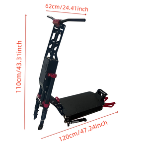 Cadre de carrosserie de scooter électrique R8 de 13/14 pouces Taille ouverte Suspension hydraulique de 150mm Châssis de cadre de scooter à compartiment 72V 30-100AH - Product Image 2