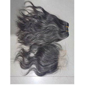 Nuevo Color de Cabello <span class=keywords><strong>Gris</strong></span> <span class=keywords><strong>Ceniza</strong></span> Degradado de Moda, Pelucas Cortas Bob con Cierre 13x4 4x4 y Extensiones de Cabello Humano con Frente de Encaje - Product Image 1