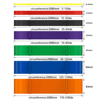 Juego de Bandas de Resistencia de Látex de 2080 mm con Logotipo Personalizado, 5 Bandas para Ejercicios de Yoga y Entrenamiento de Fuerza