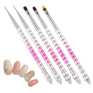 Kit de pinceaux à ongles à manche métallique Easy Clean, poils en nylon élastique, outil de dégradé pour salon et usage domestique, extension d'ongles OEM ODM - Product Image 3