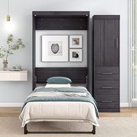 Meubles de chambre à coucher lit escamotable mural grande taille vertical pliable facile à installer lit mural avec armoire