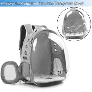 Breathable Lightweight Oxford & Nylon <b>Large</b> <b>Capacity</b> Portable Transparent Cat and Dog Travel Carrier Pet <b>Backpack</b> - Product Image 2