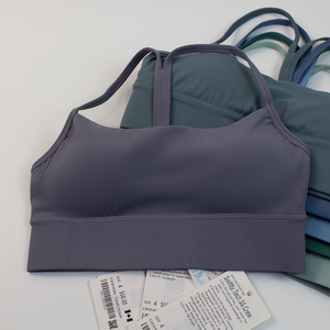 Soutien-gorge de sport respirant haut de sport extensible pour femme gilet de fitness soutien-gorge de yoga en cours d'exécution absorbant la sueur avec coussin de poitrine en forme de Y - Product Image 5