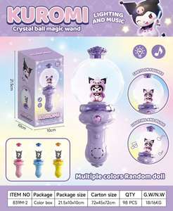 Varita de Cristal Kuromi, Juguete Luminiscente Labubu con Sonido, Luz y Música, Varita Mágica de Fantasía para Niñas, Regalo, Nuevas Figuras de Acción para Muñecas - Product Image 3