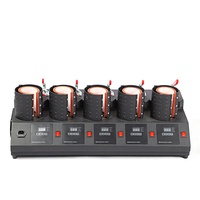 Presse à sublimation manuelle 5 en 1 pour tasses et bouteilles d'eau imprimables de 11 oz