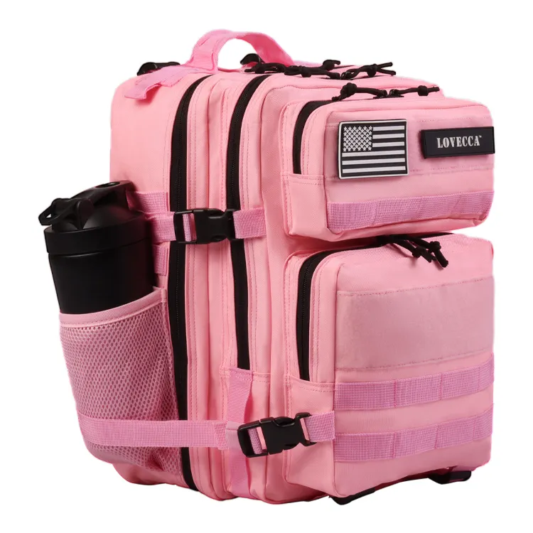 Benutzer definierte Farbe Multifunktions-Fitness-Rucksack 45L 25L Pink Fitness-Tasche Taktischer Rucksack für Frauen für Sportler gebaut