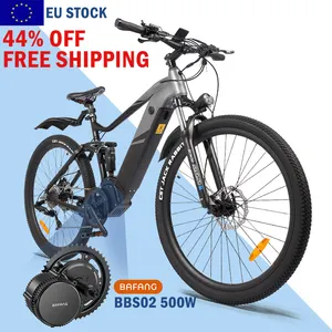 Free Shipping Bafang 500w Full Suspension 27.5 Zoll Mtb E-bike Fahrrad Mid Drive Mountain E Bike European Warehouse