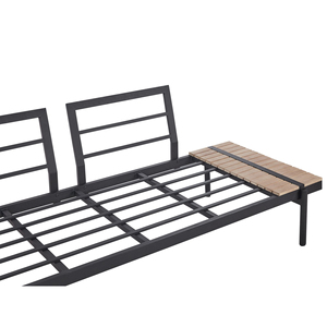 AJUNION Mobilier en aluminium <span class=keywords><strong>Canapé</strong></span> sectionnel en forme <span class=keywords><strong>de</strong></span> L Ensemble <span class=keywords><strong>de</strong></span> <span class=keywords><strong>jardin</strong></span> à cadre KD 4 pièces Mobilier d'extérieur en bois Ensemble <span class=keywords><strong>de</strong></span> salon <span class=keywords><strong>de</strong></span> <span class=keywords><strong>canapé</strong></span> d'angle - Product Image 3
