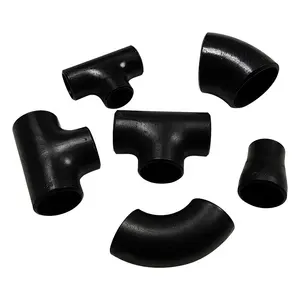 ASME 16.3 standard sizes 2 inch bevel ends black carbon steel pipe equal and reducer Tee industrial fittings