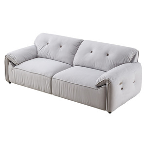 L-Shaped <b>Sofa</b> <b>Bed</b> Velvet Pearl Gray Convertible Electric Modern Minimalist Living Room Furniture Adult And Elderly Use - Product Image 4