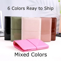Yihe Best Selling 6-Colored Super Smooth Leather A6 Budget Binder Planner 6-Ring Bound Journal Gift/Office Use Divider Notebooks