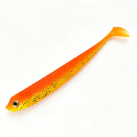 Leurre de pêche en PVC à queue en T, bicolore, souple, pour carpes et écrevisses, polyvalent eau douce/salée, appât pour perches, lot de 3