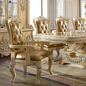 Tavolo da Pranzo Classico Europeo in Legno con 6-8 Sedie, Arredamento <span class=keywords><strong>Vintage</strong></span> per <span class=keywords><strong>Cucina</strong></span>, Set Completo di Lusso per Sala da Pranzo da 10-12 Posti - Product Image 4