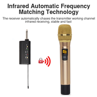 Microphone de karaoké dynamique sans fil universel professionnel, micro pratique pour chanter en studio, à la maison, en direct
