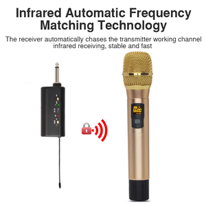 ไมโครโฟนคาราโอเกะไร้สายแบบไดนามิก ระดับมืออาชีพ ใช้งานได้หลากหลาย เหมาะสำหรับร้องเพลงในสตูดิโอ บ้าน และการแสดงสด - Product Image 4