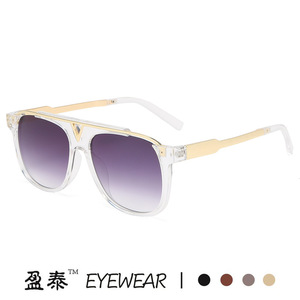 Eyewear <b>Oversized</b> V Shape <b>Sunglasses</b> UV400 Protection Unisex Plastic Metal Frame <b>Black</b> - Product Image 5