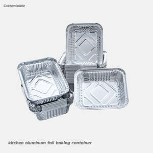 18.6Oz 164*135*46Mm Aluminium Voedselcontainer 550Ml Afhaalkom Wegwerp Magnetron Folie Bakje Afhaalpan - Product Image 1