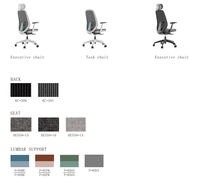 Chaise de bureau de luxe la plus vendue, design ergonomique moderne avec base stable en nylon noir, Silla De Trabajo De Oficina