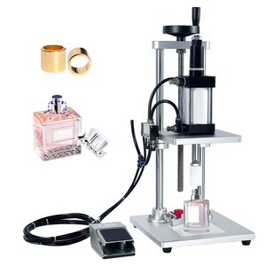 Machine <span class=keywords><strong>de</strong></span> capsulage pneumatique <span class=keywords><strong>de</strong></span> bureau pour flacons <span class=keywords><strong>de</strong></span> <span class=keywords><strong>parfum</strong></span>, pots cosmétiques et bouteilles d'huile en verre, avec capuchonneuse à anneau <span class=keywords><strong>de</strong></span> col moyen pour bouchons en aluminium - Product Image 2