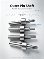 Pin Shaft Shoulder Pin External Snap Ring Groove 40Cr Alloy Steel Suku Cadang Otomotif Pin Penanda untuk Truk Bus Tugas Berat
