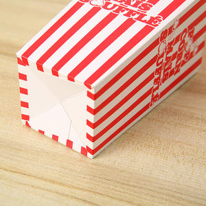 Boîte alimentaire épaissie jetable personnalisée en papier pour pop-corn de cinéma, carton blanc avec impression de logo, boîte pop-corn résistant à l'huile - Product Image 1