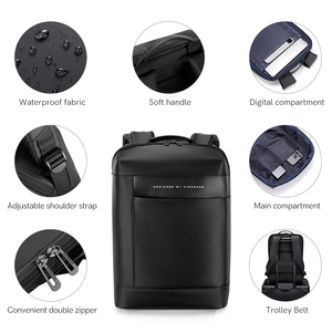 Kingsons ba lô mới cho cuộc họp kinh doanh túi văn phòng cho nam giới hàng ngày đi lại màu đen Nylon Ba lô túi cho máy tính xách tay 15.6 inch <span class=keywords><strong>2025</strong></span> - Product Image 5