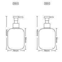 Flacon pompe sphérique rond personnalisé 300 ml pour shampoing et sérum de soin avec pompe à verrouillage de sécurité