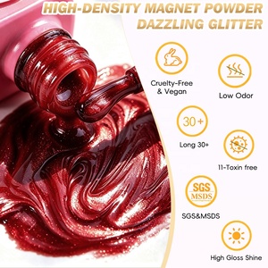Kit de gel UV LED magnétique effet œil de chat transparent nude cristal pour ongles, fabrication sur mesure pour salon, vente en gros, OEM, marque privée - Product Image 5
