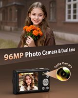 Nueva Cámara Digital 5K de 96MP con Flash LED, Batería de 1050mAh, Zoom Óptico 6x, Cámara de Belleza Portátil Compacta con Doble Lente Óptica
